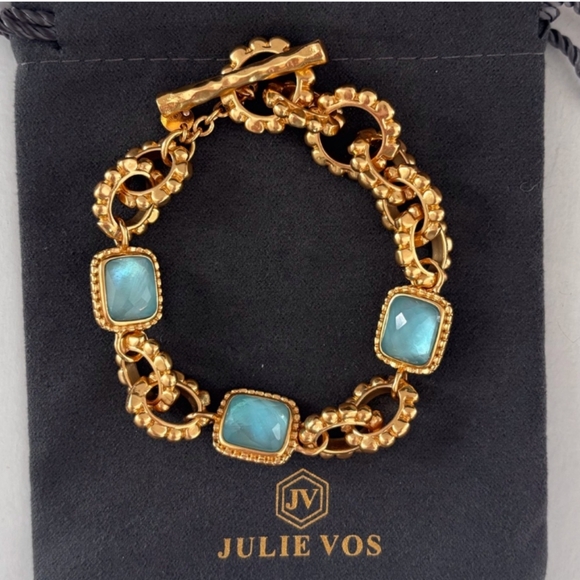 Julie Vos Jewelry - NWOT Julie Vos Gold and Blue Bracelet